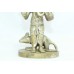 Standing God Ganesha Idol Statue Brass Figure Home Decorative yellow